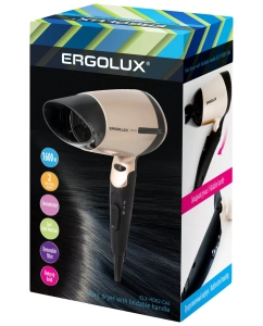 Купить Фен Ergolux 13130 1600 Вт золотистый, черный  в E-mobi