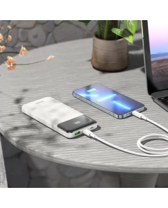 Купить Внешний аккумулятор Hoco J102 White 10000 мА/ч для мобильных устройств, белый (J102)  в E-mobi