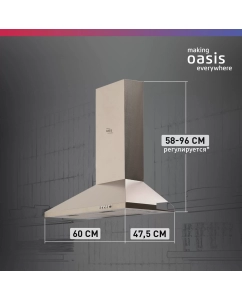 Купить Вытяжка островная making oasis everywhere KB-60S серый  в E-mobi