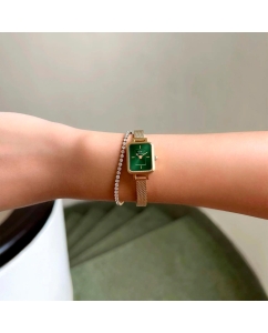 Купить Наручные часы Daniel Wellington Quadro Mini 15.4x18.2 Evergold G Emerald  в E-mobi