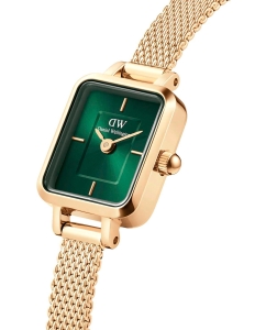 Купить Наручные часы Daniel Wellington Quadro Mini 15.4x18.2 Evergold G Emerald  в E-mobi