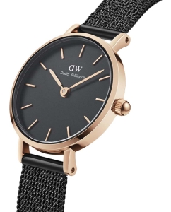 Купить Наручные часы Daniel Wellington Petite 24 Pressed Ashfield RG Black  в E-mobi