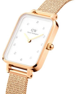 Купить Наручные часы Daniel Wellington Quadro 20X26 Pressed Evergold Lumine G White  в E-mobi
