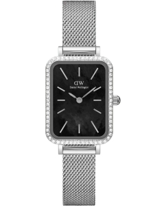 Купить Наручные часы Daniel Wellington Quadro 20x26 Bezel Mesh Black MOP S в E-mobi