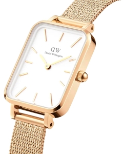 Купить Наручные часы Daniel Wellington Quadro 20X26 Pressed Evergold G White  в E-mobi