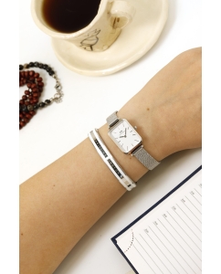 Купить Наручные часы Daniel Wellington Quadro 20X26 Pressed Sterling S White  в E-mobi