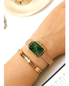 Купить Наручные часы Daniel Wellington Quadro 20X26 Pressed Melrose RG Emerald  в E-mobi