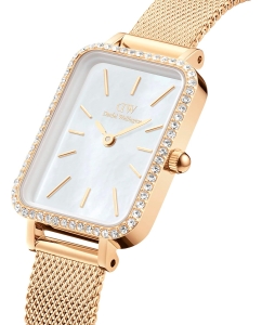 Купить Наручные часы Daniel Wellington Quadro 20x26 Bezel Mesh White MOP G  в E-mobi