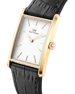 Купить Наручные часы Daniel Wellington Bound 22x32 Black croc leather G White  в E-mobi