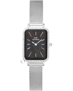 Купить Наручные часы Daniel Wellington Quadro Charm Bezel 20x26 Sterling Black MOP S в E-mobi