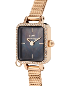 Купить Наручные часы Daniel Wellington Quadro Mini Charm Bezel 15.4x18.2 Evergold Black MOP G  в E-mobi
