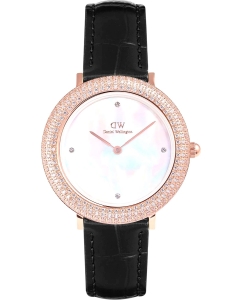 Купить Наручные часы Daniel Wellington Crystalline Bezel 32 Black Croc White MOP RG в E-mobi