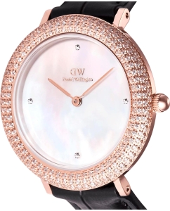 Купить Наручные часы Daniel Wellington Crystalline Bezel 32 Black Croc White MOP RG  в E-mobi