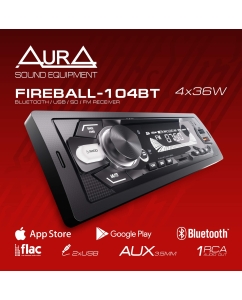 Купить Автомагнитола AurA FIREBALL-104BT c BlueTooth в E-mobi