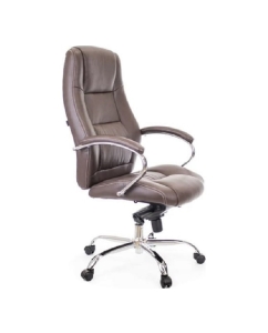 Купить Кресло руководителя Everprof Kron M экокожа - коричневое  в E-mobi