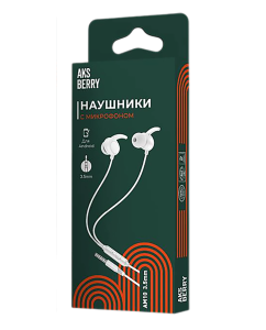Купить Проводные наушники Aksberry АM10 Sport White (2318830) в E-mobi