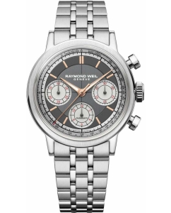 Купить Швейцарские механические наручные часы Raymond Weil 7765-ST-60651 с хронографом в E-mobi