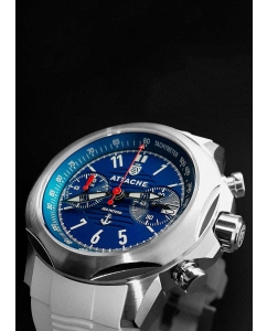 Купить Российские наручные часы ATTACHE MARINE-CHRONO-SBLUE1.1 с хронографом  в E-mobi