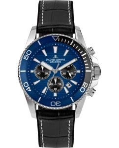 Купить Наручные часы Jacques Lemans 1-2206B с хронографом в E-mobi