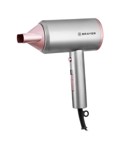 Купить Фен Brayer BR3022 1800 Вт серебристый, розовый в E-mobi