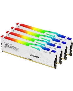 Купить Оперативная память Kingston FURY Beast White RGB (KF560C40BWAK4-64), DDR5 4x16Gb, 6000MHz в E-mobi