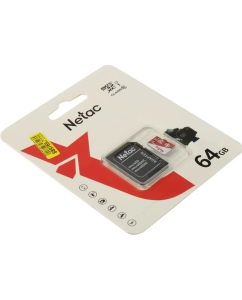 Купить Карта памяти Netac P500 ECO 64GB с адаптером, NT02P500ECO-064G-R  в E-mobi