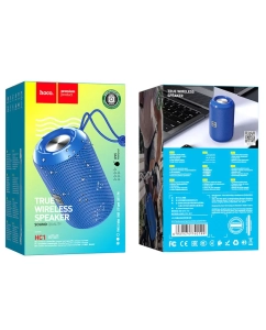 Купить Портативная колонка HOCO HC1 Trendy BT 5.0, 5W, AUX/microSD/USB/FM (синий)  в E-mobi