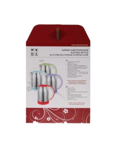 Купить Чайник электрический SAKURA SA-2147P 1.8 л фиолетовый, серебристый  в E-mobi