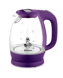 Купить Чайник электрический SAKURA SA-2715V 1.7 л фиолетовый, прозрачный в E-mobi