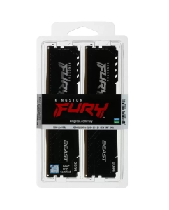 Купить Модуль памяти DIMM 32Gb 2х16Gb DDR4 PC25600 3200MHz Kingston Fury Beast Black  в E-mobi