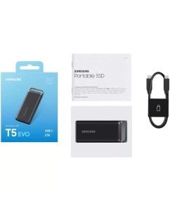 Купить Внешний SSD-накопитель 2Tb Samsung T5 EVO MU-PH2T0S/WW (SSD) USB 3.2 Type C Черный  в E-mobi