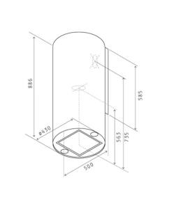 Купить Вытяжка настенная JETAIR PIPE WH/A/43 белый  в E-mobi