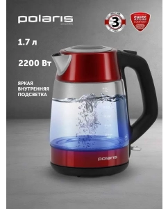 Купить Чайник электрический Polaris PWK 1760CGL 1.7 л красный в E-mobi
