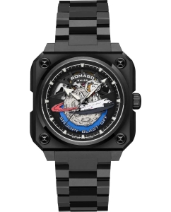 Купить Швейцарские механические керамические наручные часы ROMAGO RM113-BK-SN в E-mobi