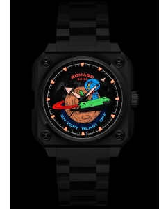 Купить Швейцарские механические керамические наручные часы ROMAGO RM113-BK-SN  в E-mobi
