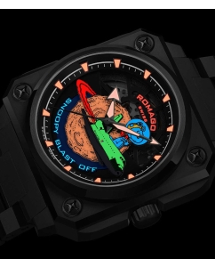 Купить Швейцарские механические керамические наручные часы ROMAGO RM113-BK-SN  в E-mobi