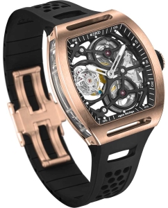 Купить Японские механические наручные часы ZEROO ZT004-01RBK  в E-mobi