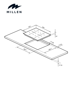 Купить Встраиваемая варочная панель индукционная MILLEN MIH 602 BL черный  в E-mobi