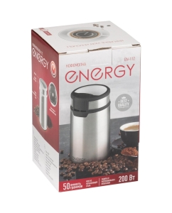Купить Кофемолка Energy EN-112 белый, серебристый  в E-mobi