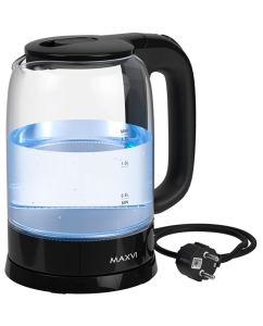 Купить Чайник электрический Maxvi KE1741G 1.7 л черный, прозрачный  в E-mobi