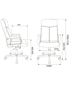 Купить Кресло руководителя Бюрократ DOMINUS, обивка: эко.кожа, цвет: белый/черный  в E-mobi