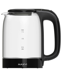 Купить Чайник электрический Maxvi KE1741G 1.7 л черный, прозрачный в E-mobi