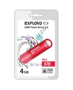 Купить Карта памяти Exployd USB 4Гб EX-4GB-570 EX-4GB-570 Red в E-mobi