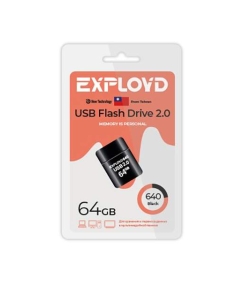 Купить Флешка Exployd 640 64ГБ Black (EX-64GB-640-Black) в E-mobi