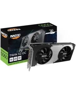Купить Видеокарта Inno3D GeForce RTX 5060 8192Mb, Twin X2 OC 8G 1xHDMI, 3xDP, Ret  в E-mobi