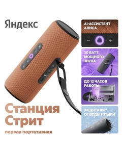 Купить Умная колонка Яндекс Станция Стрит с Алисой, оранжевый (YNDX-00030ORG)  в E-mobi