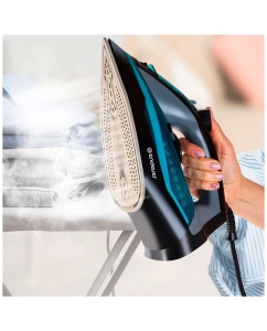 Купить Утюг Endever DELTA-234, черный/лазурно-синий  в E-mobi