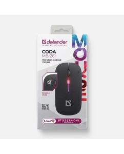 Купить Беспроводная компьютерная мышь Defender Coda MB-261, чёрная в E-mobi