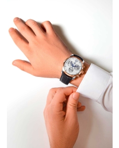 Купить Российские серебряные наручные часы NIKA 1399.0.19.15B.B с хронографом  в E-mobi