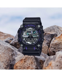 Купить Японские наручные часы Casio G-SHOCK GA-900AS-1A с хронографом  в E-mobi